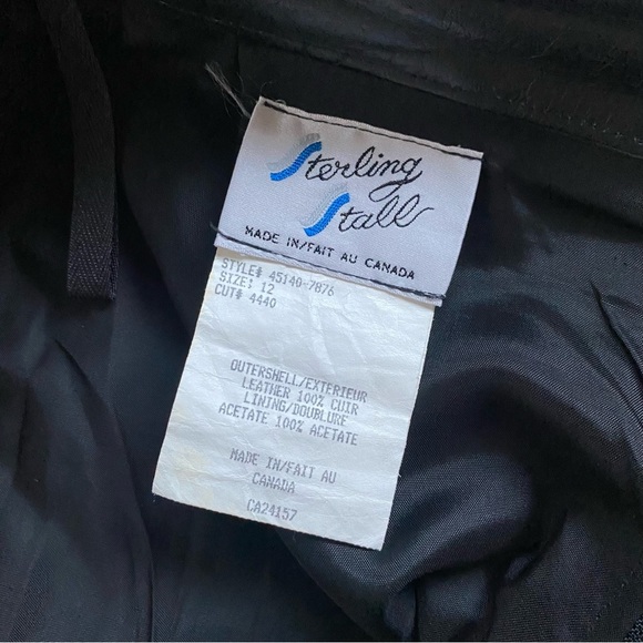 Vintage Leather pencil skirt by Sterling Stall made in Canada - Picture 7 of 7